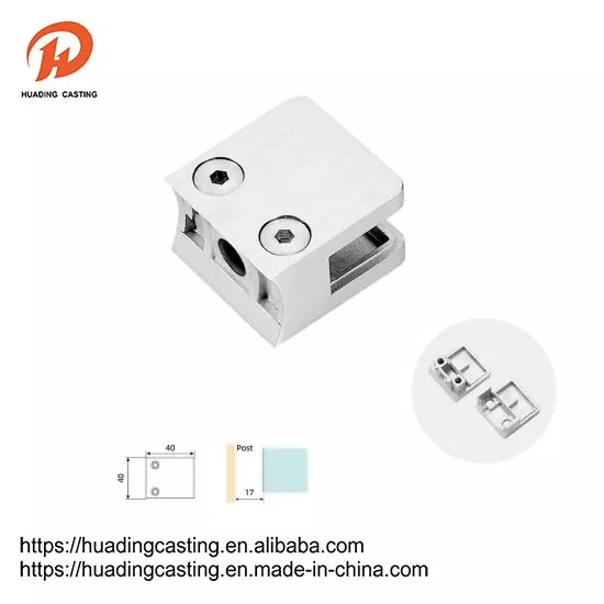 Square Stainless Steel Stair Glass Clamp