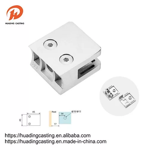 Square Stainless Steel 316 304 Glass Clamp