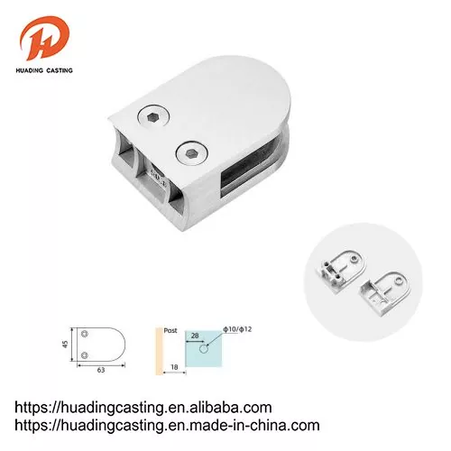 Stainless Steel Glass Clamp Balcony Railing Post D Clamp