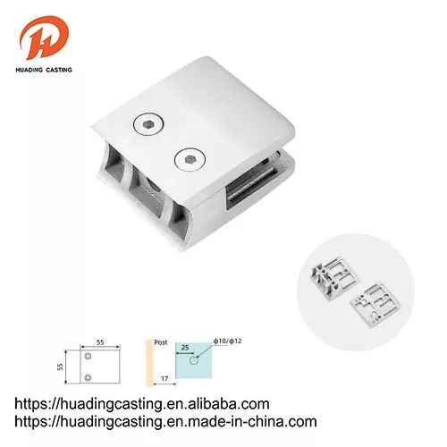 Square Glass Clamp Stair Railing Clamp